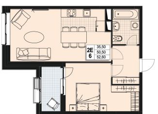 Продажа 1-комнатной квартиры, 50.5 м2, Московская область, Новомытищинский проспект, 62к1