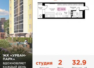 Квартира на продажу студия, 32.9 м2, Тверь