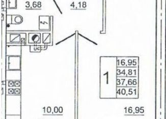 Продается однокомнатная квартира, 41 м2, Смоленск, улица Крупской, 54Б