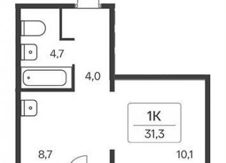 Продам однокомнатную квартиру, 31.3 м2, Новосибирская область