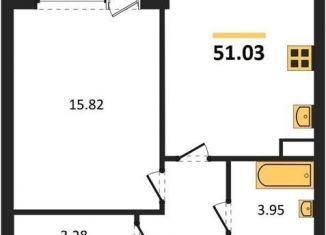 Продам 1-ком. квартиру, 51 м2, Воронеж, Московский проспект, 132, Центральный район