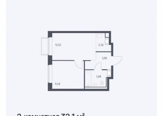 Продается 2-комнатная квартира, 32.2 м2, посёлок Мирный, жилой комплекс Томилино Парк, к6.1