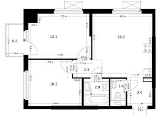 Продается 2-комнатная квартира, 48.6 м2, Казань, Советский район, улица Асада Аббасова