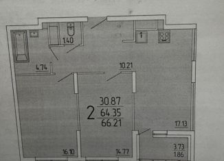 Продажа двухкомнатной квартиры, 66.2 м2, Пенза, улица Студёный Кордон, 48, Железнодорожный район