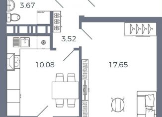 Продам 1-ком. квартиру, 38.8 м2, Самарская область