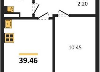 Продажа 1-ком. квартиры, 39.5 м2, Воронежская область, Электросигнальная улица, 9Ак2