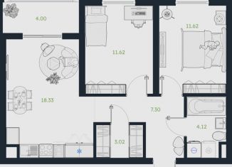 Продам 3-комнатную квартиру, 58 м2, рабочий посёлок Винзили, Сосновая улица, 5