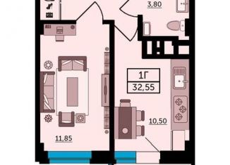 Продается 1-комнатная квартира, 33.9 м2, Ростов-на-Дону, Раздорская улица, 2А, ЖК Грин Парк