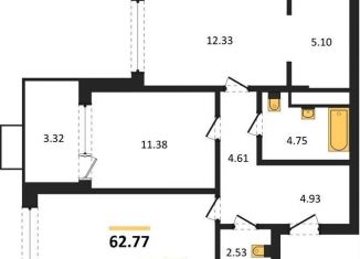 Продаю 2-ком. квартиру, 62.8 м2, Воронежская область, набережная Чуева, 7