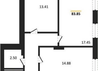 Продается трехкомнатная квартира, 83.8 м2, Воронеж, улица 9 Января, 68Л