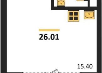 Продажа квартиры студии, 26 м2, Воронеж, Железнодорожный район, набережная Чуева, 7