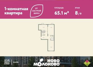 Продажа двухкомнатной квартиры, 65.1 м2, село Молоково, жилой комплекс Ново-Молоково, 13