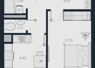 Продается 1-ком. квартира, 39.8 м2, рабочий посёлок Винзили, Сосновая улица, 5