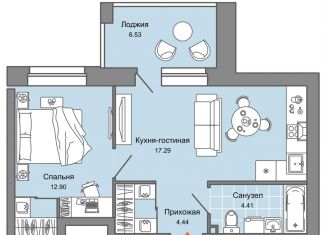 Продаю двухкомнатную квартиру, 43 м2, Кировская область, улица Дмитрия Козулева, 2к1