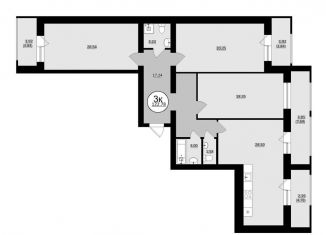 Продается 3-ком. квартира, 122.8 м2, Самарская область