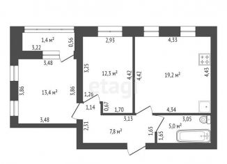 Продается 2-ком. квартира, 57 м2, Уфа, улица Габдуллы Амантая, 10/1, Кировский район