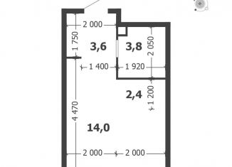 Квартира на продажу студия, 23.8 м2, Москва, 3-я очередь, к8, метро Технопарк