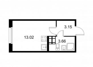 Продаю квартиру студию, 19.8 м2, Колпино