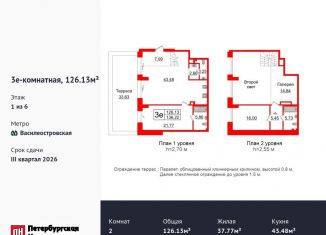 Продается 2-комнатная квартира, 126.1 м2, Санкт-Петербург, метро Приморская