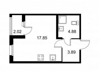 Продаю квартиру студию, 27.6 м2, Колпино