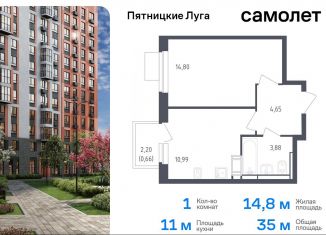 Продажа 1-ком. квартиры, 35 м2, Московская область, жилой комплекс Пятницкие Луга, к2/2