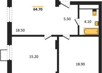 Двухкомнатная квартира на продажу, 64.7 м2, Воронеж