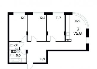 Продажа 3-ком. квартиры, 75.5 м2, Нижний Новгород, Сормовский район, улица Коперника