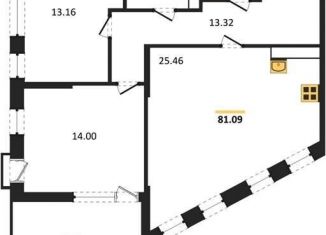 Продам 2-комнатную квартиру, 77 м2, Воронеж, набережная Чуева, 7