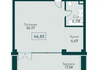 Продажа 2-ком. квартиры, 66.8 м2, поселок городского типа Массандра, улица Мухина, 17А