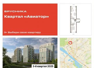 Продается 1-комнатная квартира, 46.6 м2, Новосибирская область, улица Аэропорт, 88