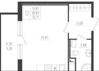 Продаю квартиру студию, 28.8 м2, Красное Село, Огородная улица, 14