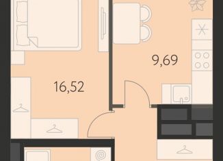 1-ком. квартира на продажу, 38.9 м2, Екатеринбург, метро Чкаловская, улица Академика Ландау, 43