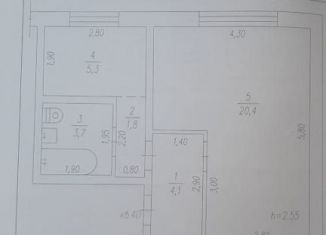 Сдается в аренду 1-комнатная квартира, 35.3 м2, Мыски, 18-й квартал, 4