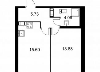 Продажа 1-комнатной квартиры, 39.3 м2, Колпино