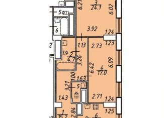 Продается трехкомнатная квартира, 94.2 м2, Санкт-Петербург, улица Руднева, 18, ЖК Шекспир