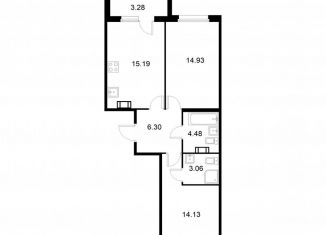 Продаю двухкомнатную квартиру, 59.7 м2, Колпино