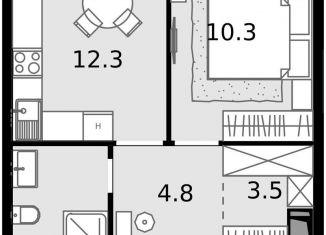 Продажа 1-ком. квартиры, 34.4 м2, Москва, Отрадная улица, 4А, район Отрадное