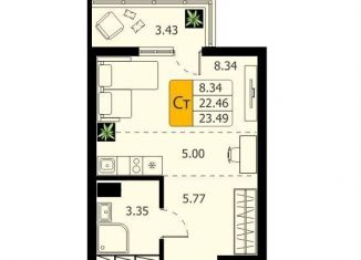 Продается квартира студия, 23.5 м2, Химки, жилой комплекс Химки Тайм, 1