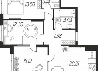 Продам 2-ком. квартиру, 76.6 м2, Тула