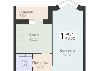 Продам 1-комнатную квартиру, 48.3 м2, Орловская область, улица Панчука, 83