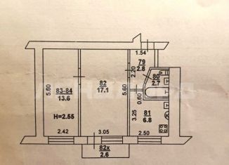 Продается 2-ком. квартира, 44 м2, Ростов-на-Дону, Днепровский переулок, 103/18, Первомайский район