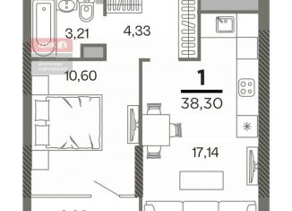 Продаю однокомнатную квартиру, 38.3 м2, Рязань, Октябрьский район