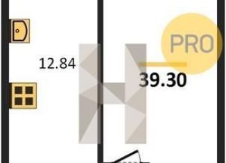 Продажа однокомнатной квартиры, 39.3 м2, Ростовская область, улица Ларина, 45с11