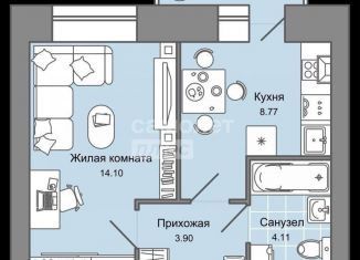 Продам 1-ком. квартиру, 34 м2, Пермь, Дзержинский район, улица Дзержинского, 29Б