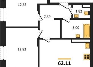 Продам 2-ком. квартиру, 62.1 м2, Воронеж, Коминтерновский район, Электросигнальная улица, 9Ак2