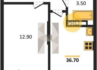 Продаю 1-ком. квартиру, 36.7 м2, Аксай