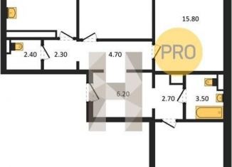 Продам 3-ком. квартиру, 85.9 м2, Воронеж, улица Шишкова, 140Б/16