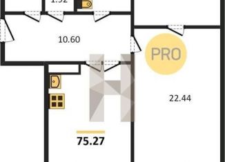 Продаю 1-ком. квартиру, 74.6 м2, Воронеж, Центральный район, Московский проспект, 132