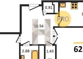 Продается 2-ком. квартира, 62.9 м2, Ростов-на-Дону