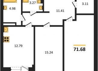 Продается двухкомнатная квартира, 71.7 м2, Воронеж, Электросигнальная улица, 9Ак2, Коминтерновский район